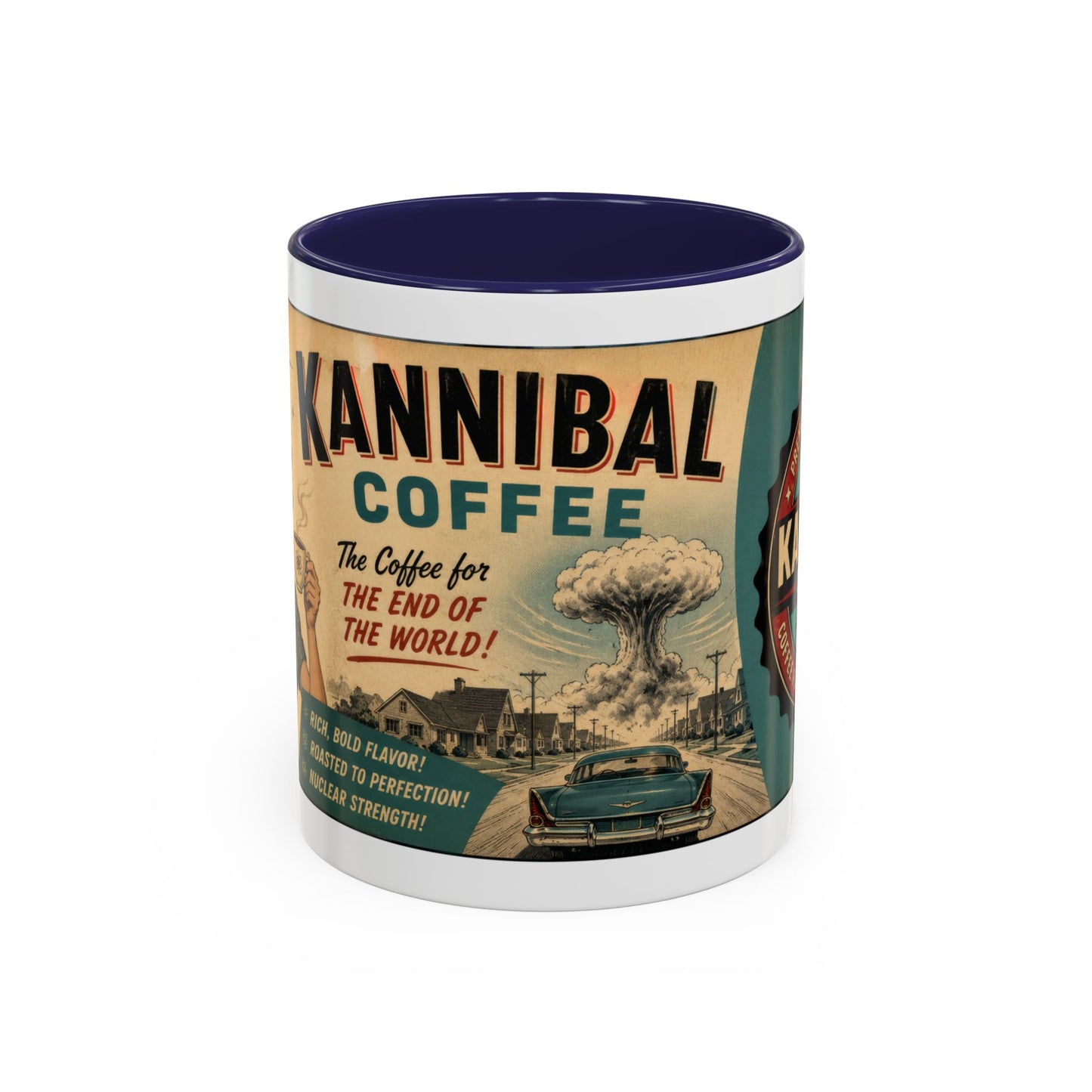 Kannibal Coffee™ – Coffee for the End of the World Retro Accent Mug (11/15oz)