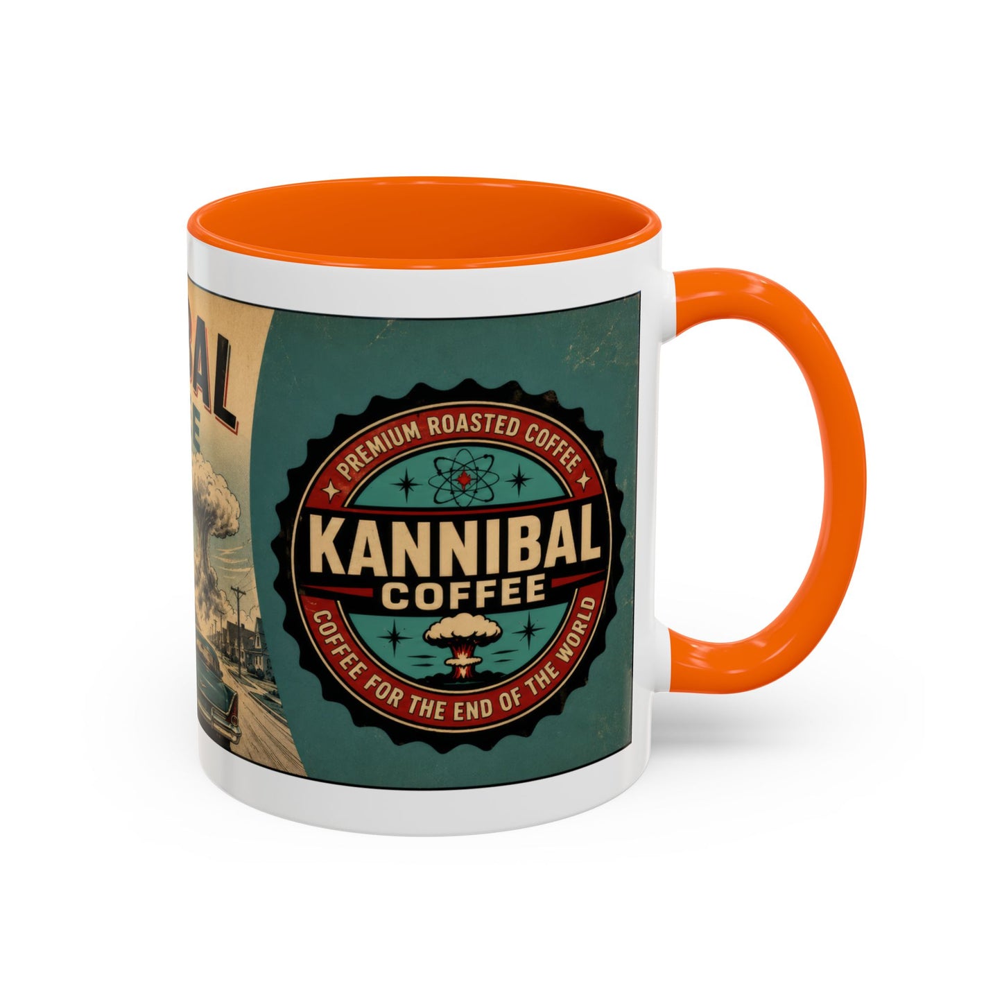 Kannibal Coffee™ – Coffee for the End of the World Retro Accent Mug (11/15oz)