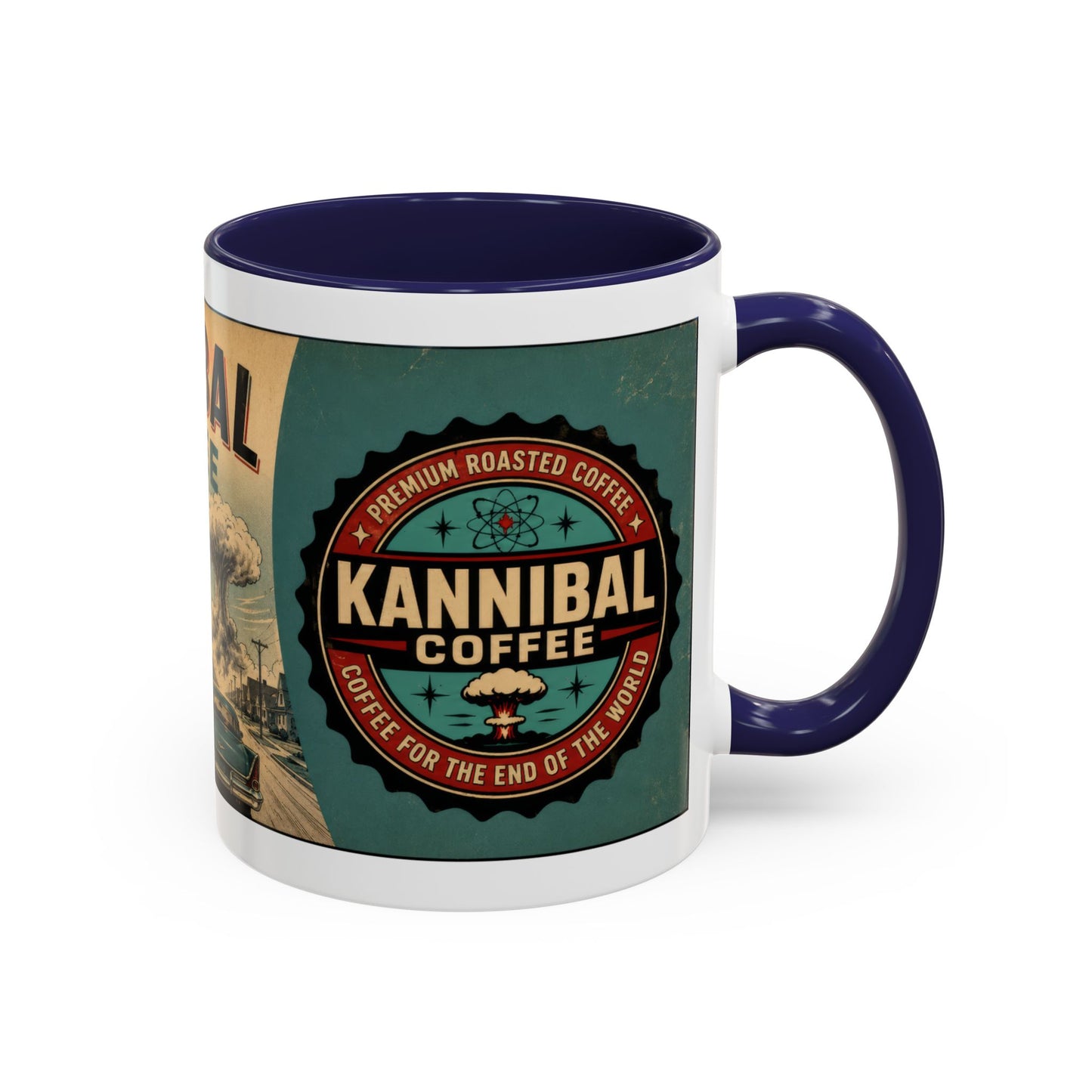 Kannibal Coffee™ – Coffee for the End of the World Retro Accent Mug (11/15oz)