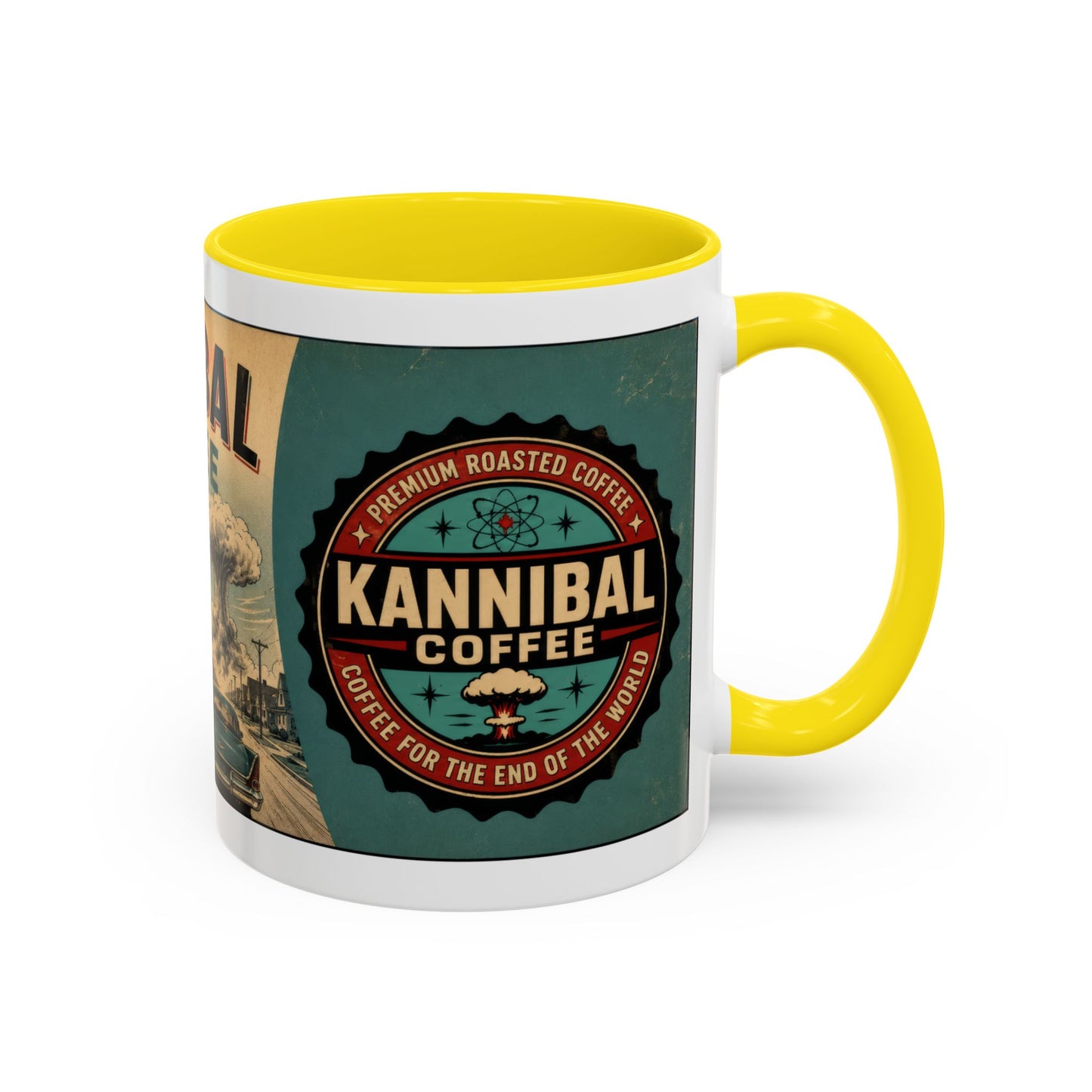 Kannibal Coffee™ – Coffee for the End of the World Retro Accent Mug (11/15oz)