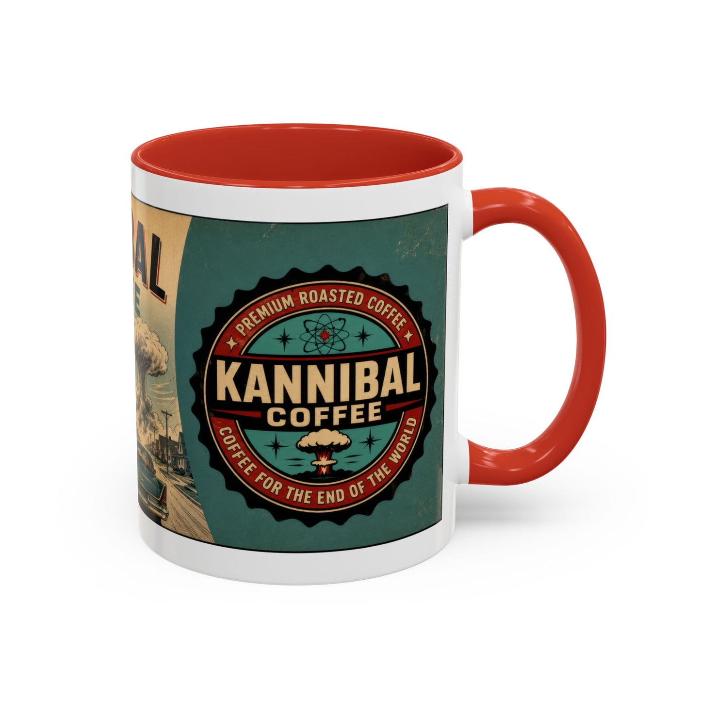 Kannibal Coffee™ – Coffee for the End of the World Retro Accent Mug (11/15oz)