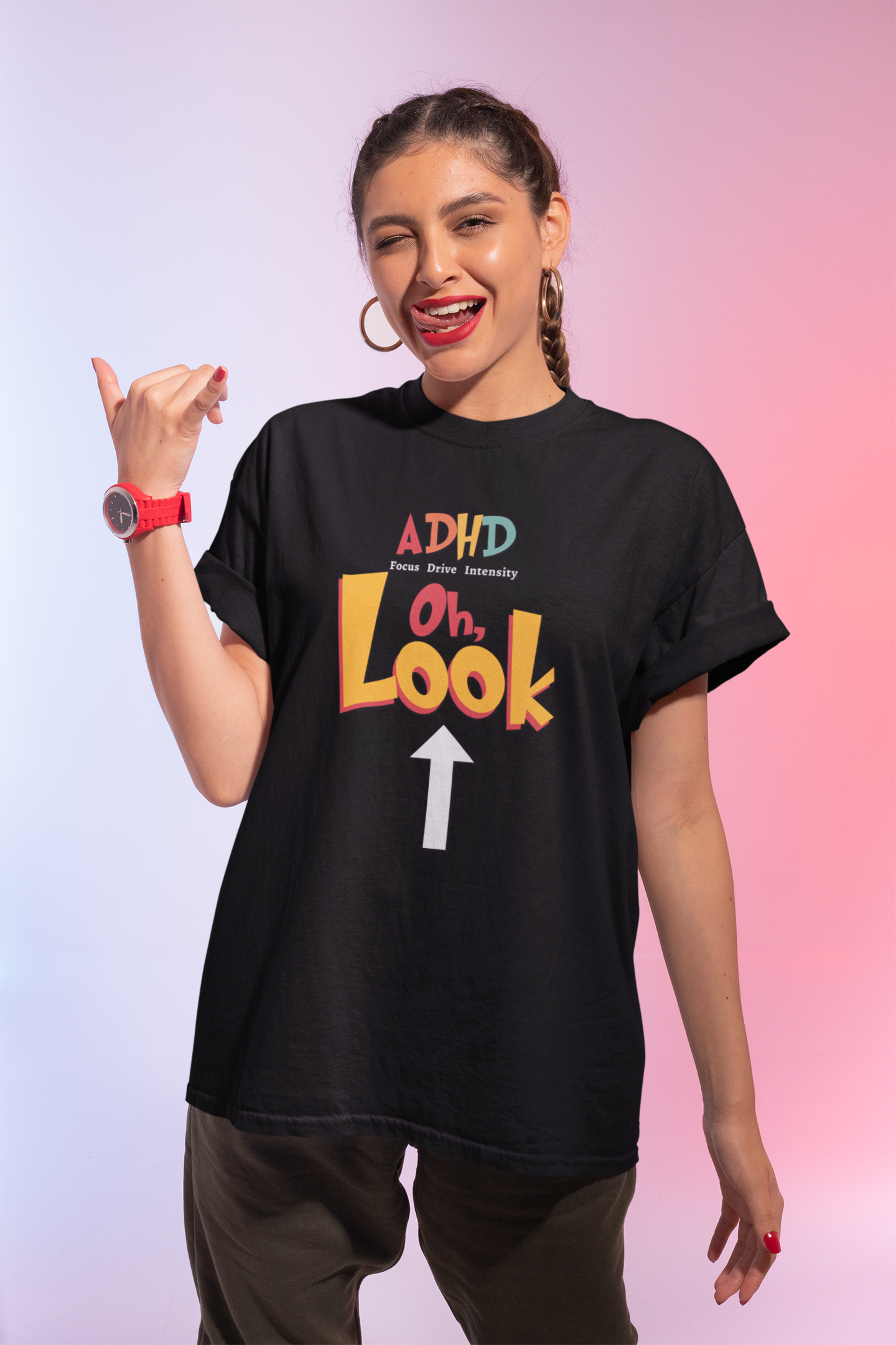 ADHD 'Oh, Look' T-Shirt — Funny Attention Humor Tee