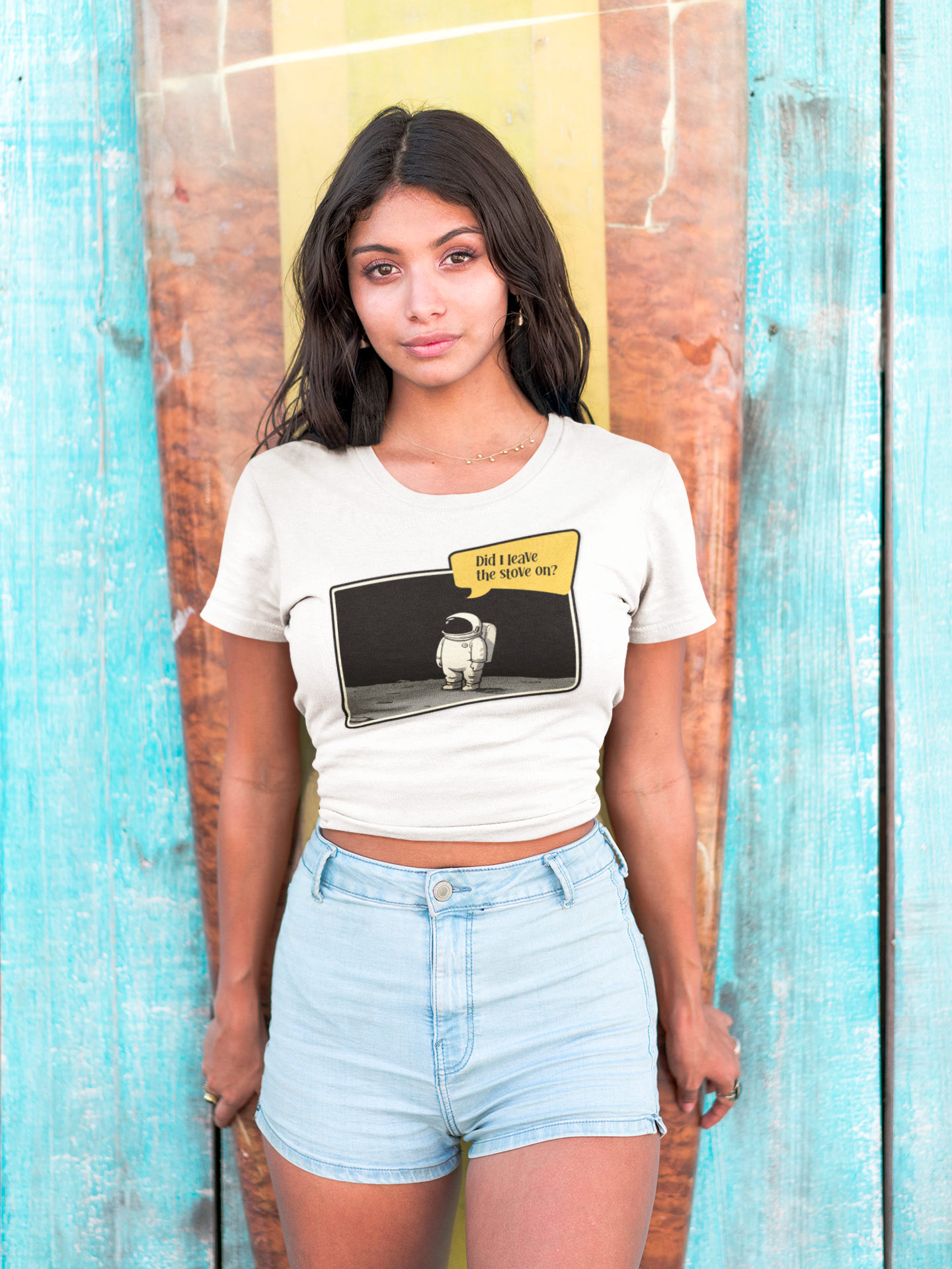 Astronaut Graphic Tee — "Did I Leave the Stove On?" Funny Space T-Shirt