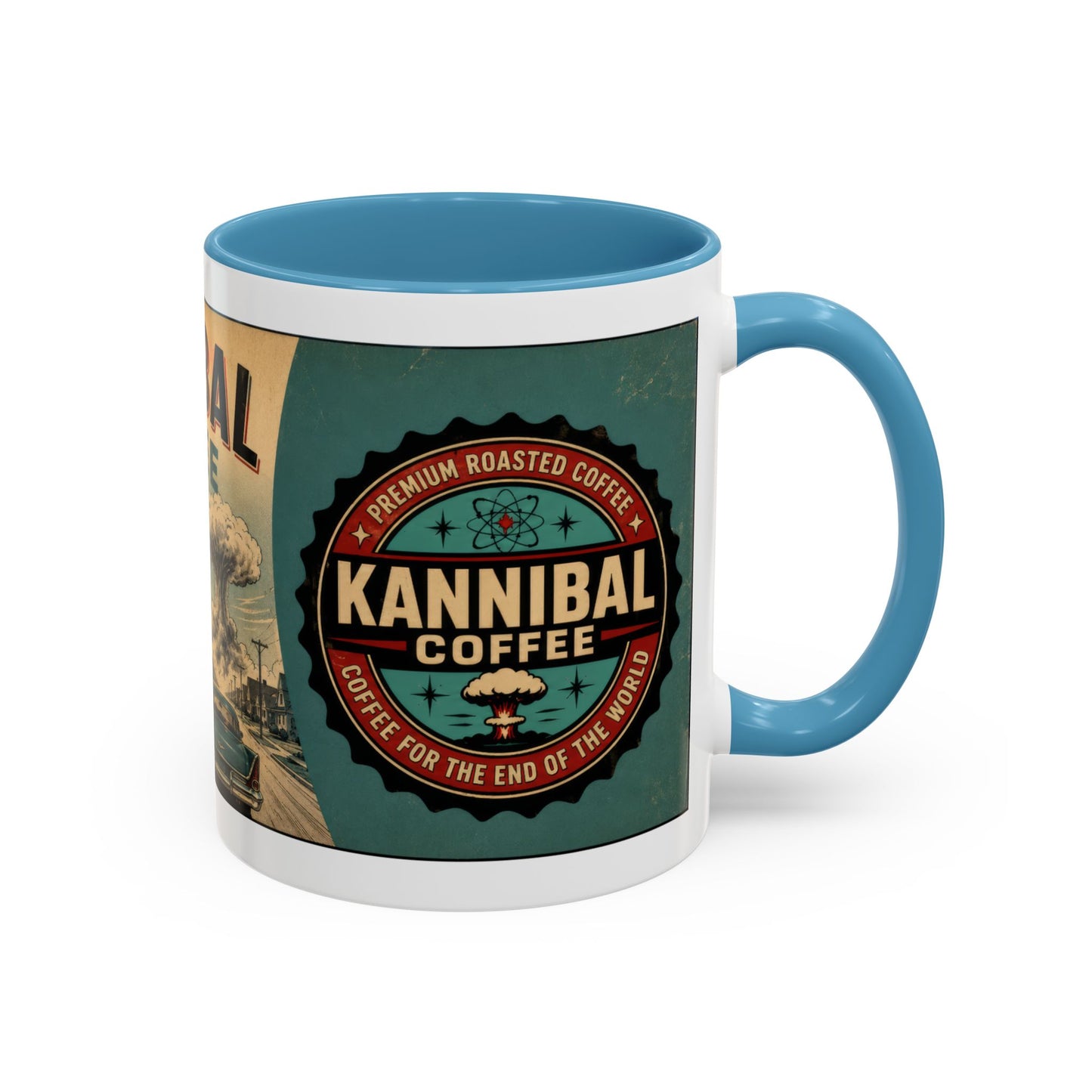 Kannibal Coffee™ – Coffee for the End of the World Retro Accent Mug (11/15oz)