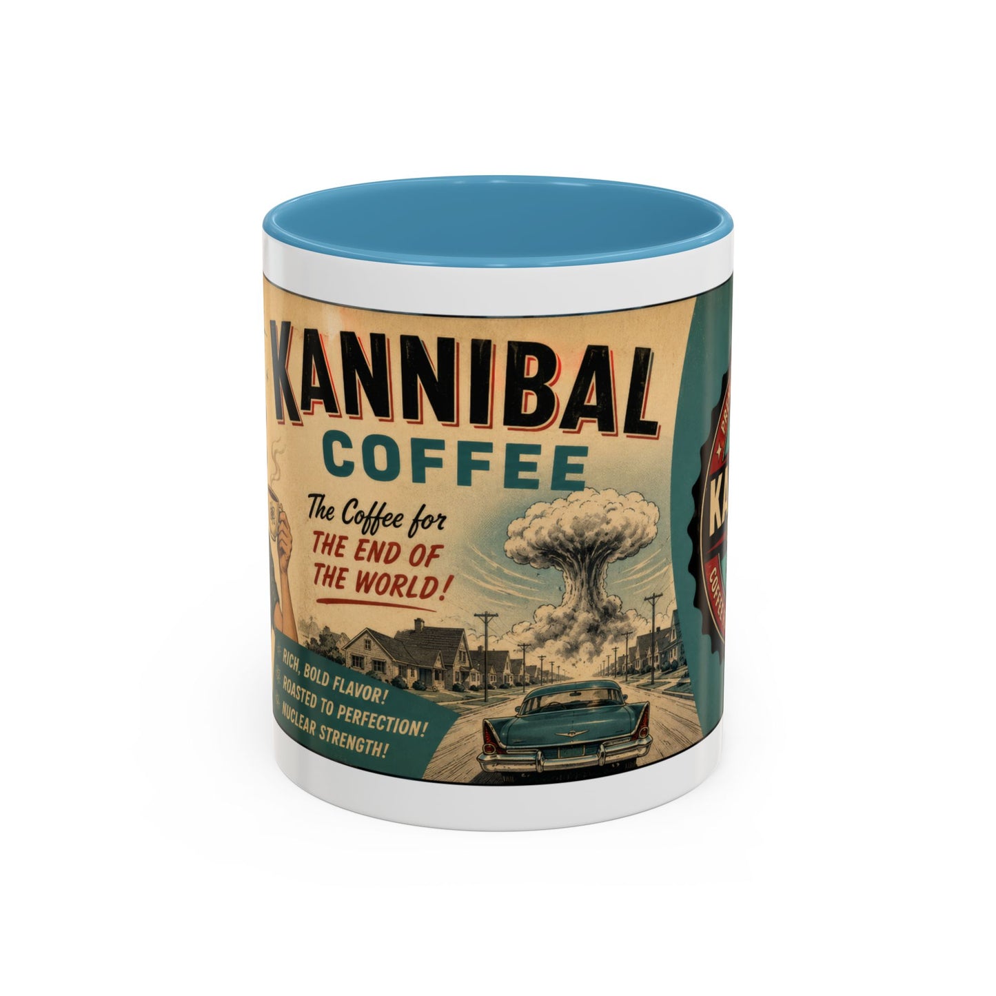 Kannibal Coffee™ – Coffee for the End of the World Retro Accent Mug (11/15oz)